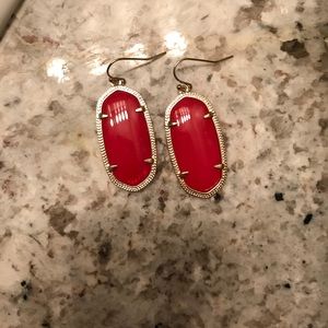 red kendra scott elle earrings